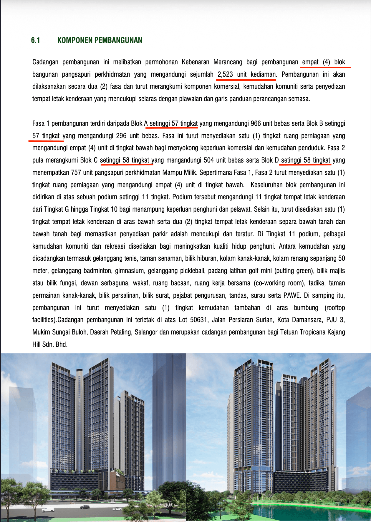 Komponen Bangunan — 4 blok, 2,523 unit, ketinggian sehingga 57~58 tingkat (Page 54)